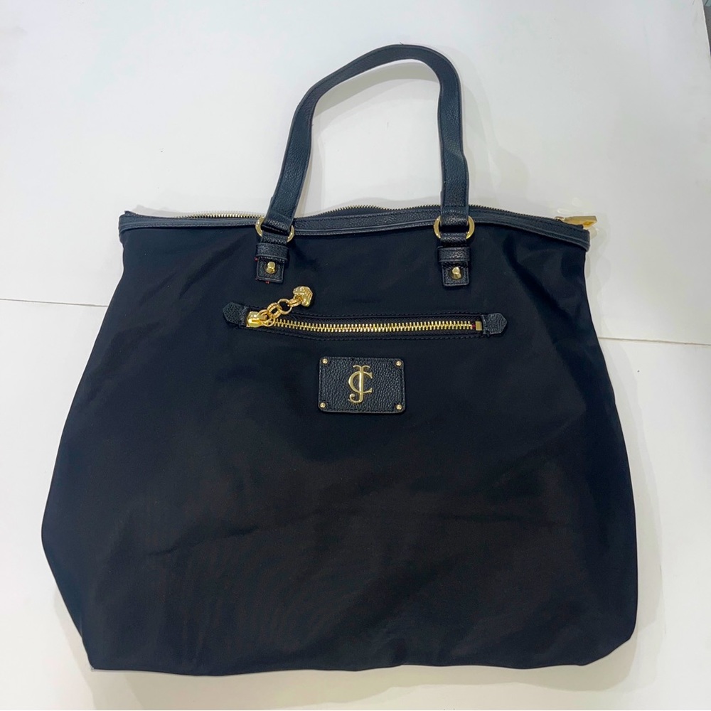 VINTAGE BLACK JUICY COUTURE NYLON SHOULDER BAG
